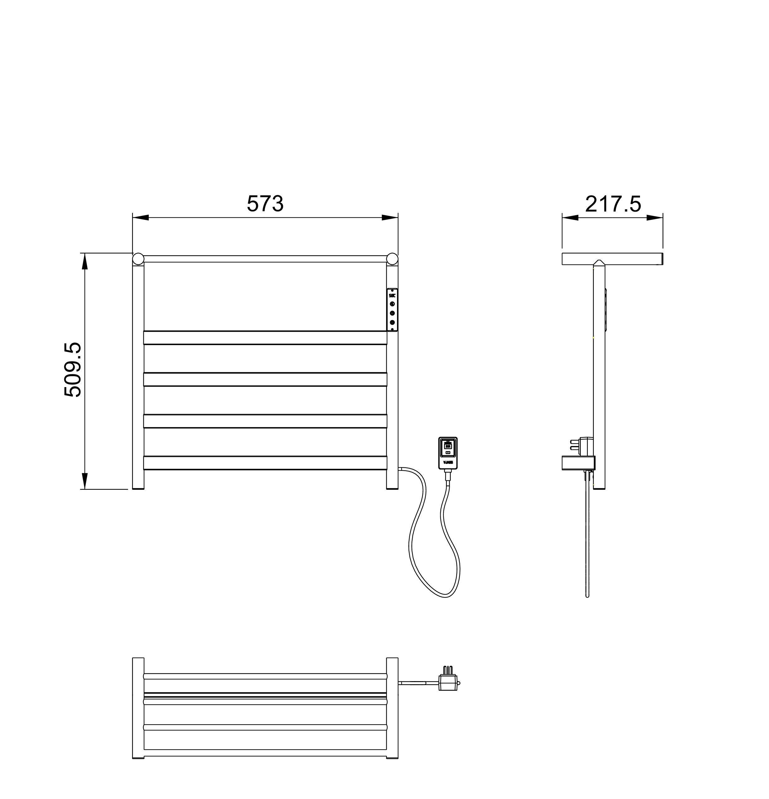 Полотенцесушитель электрический с полкой WONZON & WOGHAND, Темный графит (WW-A402-GM) Полотенцесушитель электрический с полкой WONZON & WOGHAND, Темный графит (WW-A402-GM)