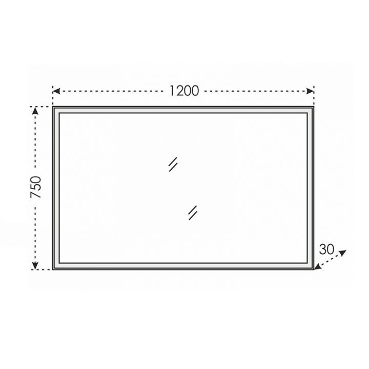 Зеркало СаНта Марс 120 900506 с LED-подсветкой, артикул 900506
