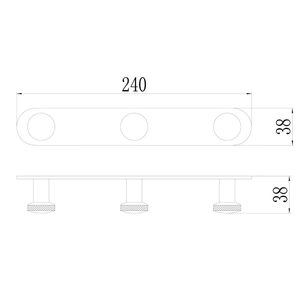 Планка с крючками Savol S-002173Q, графит