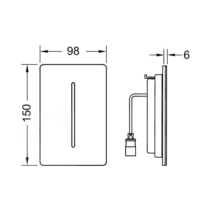 Лицевая панель TECEfilo-Solid Urinal, сталь, белая глянцевая (7,2 В или 230/12 В) Лицевая панель TECEfilo-Solid Urinal, сталь, белая глянцевая (7,2 В или 230/12 В)