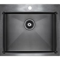 Кухонная мойка Paulmark Isar 59 PM805951-GM Вороненая сталь