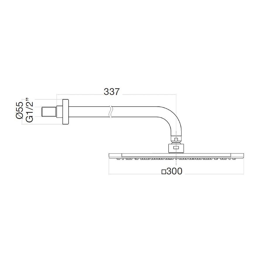 Верхний душ Webert AC0842794, матовое золото