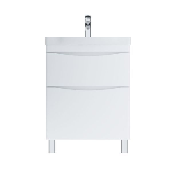 M80FSX0652WG Like, База под раковину, напольная, 65 см, 2 ящика, белый, глянцевая, шт