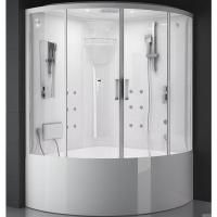 Душевой бокс SSWW BU110 138x138 с баней профиль Белый задняя стенка Белая