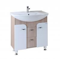 Тумба Onika Стиль 75 напольная, белая/ясень шимо (ум. Стиль 75)