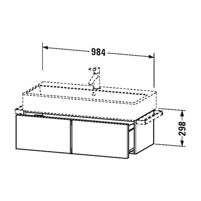 Duravit Vero Air Раковина 100cm,  с переливом, с площадкой, с 1 отв. под смеситель, Цвет белый, артикул 2350100000