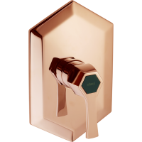 CISAL Cherie Внешняя часть встраиваемого однорычажного смесителя для душа, цвет золото розовое/черный матовый