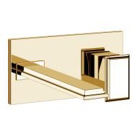 Gessi Eleganza Встраиваемый однорычажный смеситель для раковины, без донного клапана, с изливом (внешняя часть), цвет: шлифованное золото