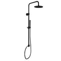 Fima Carlo Frattini Colonne doccia Душевая стойка, верхний душ 25см., с держателем и ручным душем, цвет: чёрный матовый