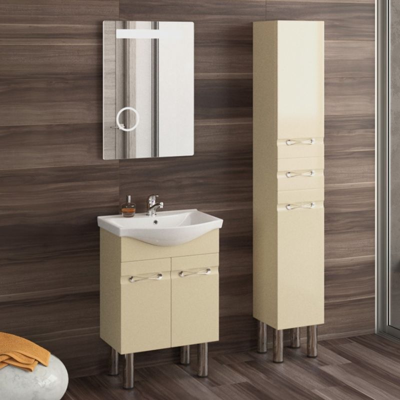 Шкаф пенал SanVit Прима 30 pprim в цвете Ral витые ручки Черный глянец