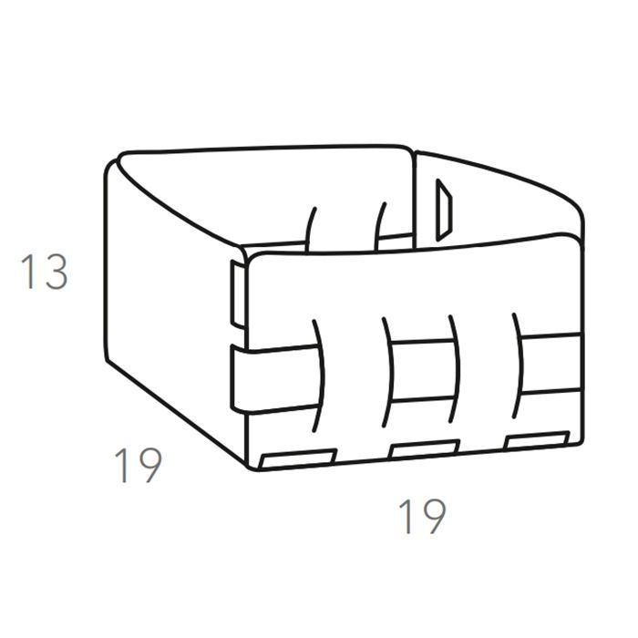 Colombo Adj Корзинка Mini Bottega, 19x19H13 см , цвет: эвкалипт/небесный Colombo Adj Корзинка Mini Bottega, 19x19H13 см , цвет: эвкалипт/небесный