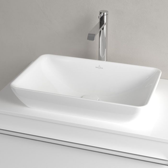 Раковина, Villeroy&Boch, Venticello, ширина, мм-550, глубина, мм-360, тип установки-полувстраиваемый, отверстия для смесителя-без площадки под смеситель, перелив-есть, декор-без декора, материал-керамика, грязеотталкивающее покрытие-CeramicPlus, цвет-альп Раковина, Villeroy&Boch, Venticello, ширина, мм-550, глубина, мм-360, тип установки-полувстраиваемый, отверстия для смесителя-без площадки под смеситель, перелив-есть, декор-без декора, материал-керамика, грязеотталкивающее покрытие-CeramicPlus, цвет-альп