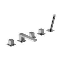 Fantini Mint Смеситель на борт ванны, 5 отв., с ручн душем, излив 175мм, цвет: хром