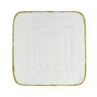 COMPLEMENTI Коврик для ванной комнаты 60х60 см. белый, узор 2, тесьма золото
