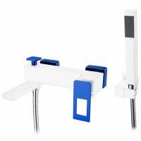 Смеситель для ванны Boheme Q 143-WUV Белый Синий