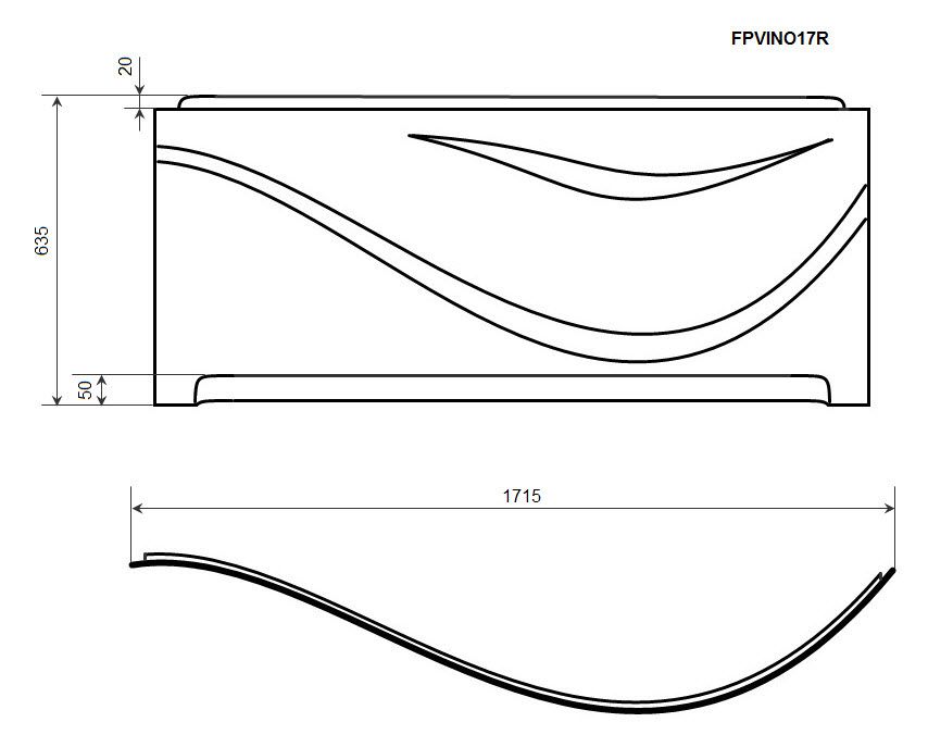 Фронтальная панель TIMO (FPVINO17R), артикул FPVINO17R