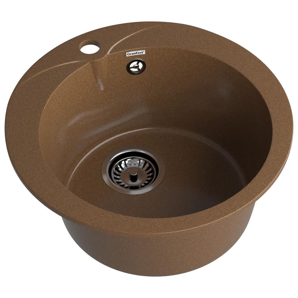Кухонная мойка GranFest RONDO 480, терракот, артикул R-480 терракот