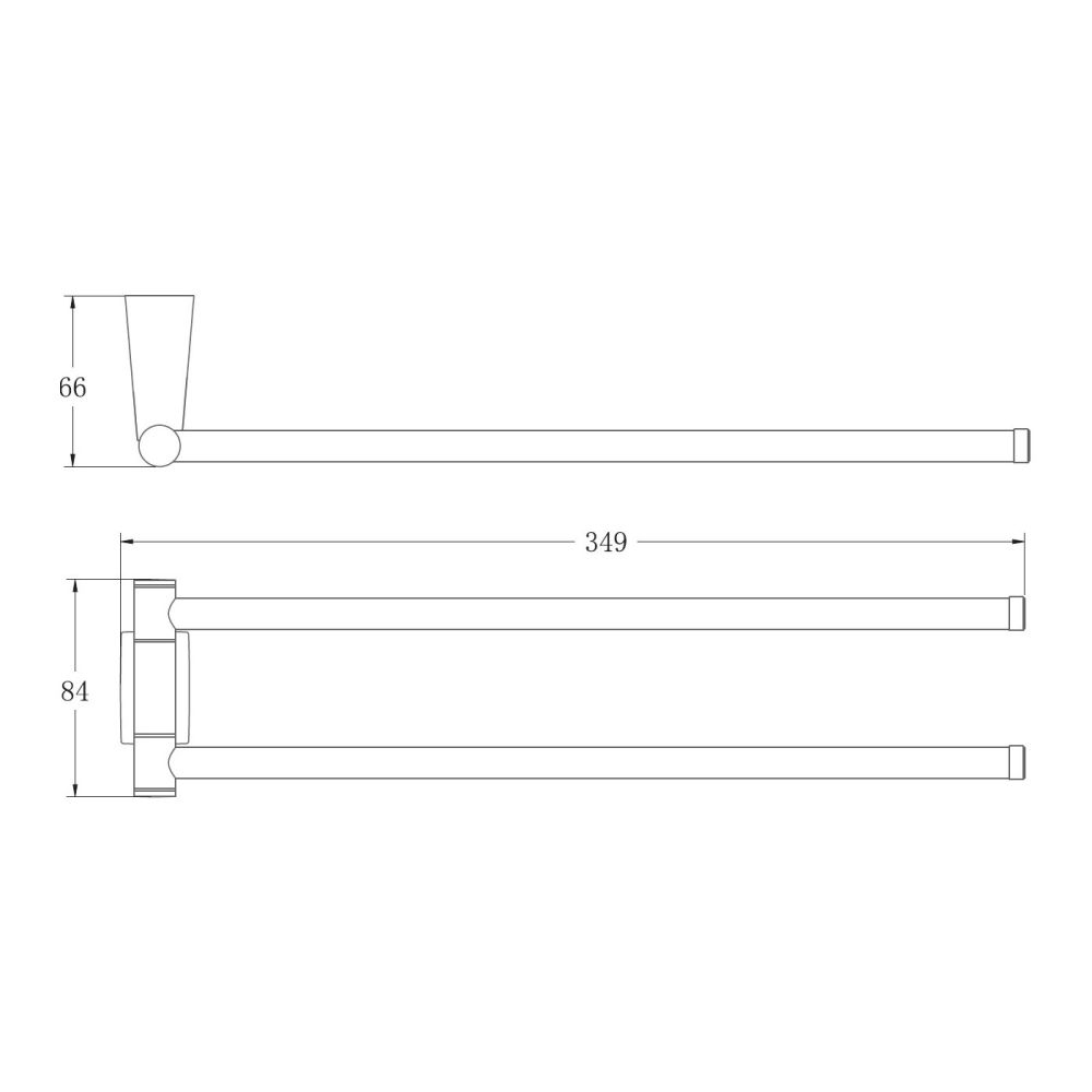 Полотенцедержатель поворотный двойной BELZ B91512, белый