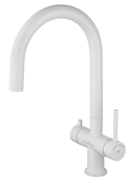 Смеситель для кухни c подключением фильтра WONZON & WOGHAND, Белый матовый (WW-3211-MW)