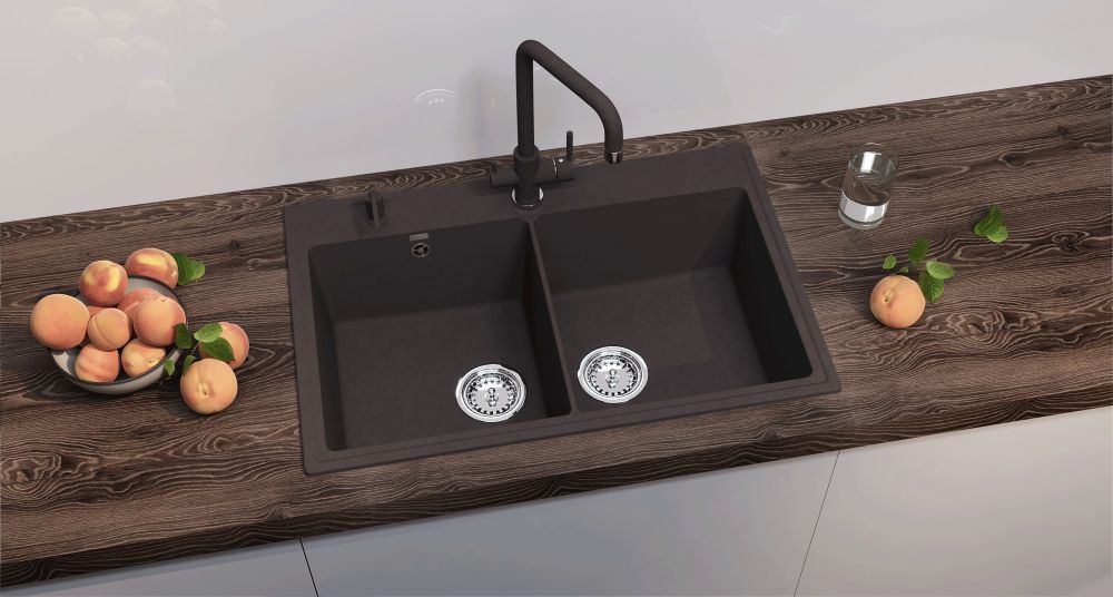 Кухонная мойка Ulgran Quartz Ruma 780-06, трюфель, артикул Ruma 780-06