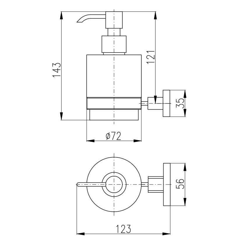 Дозатор жидкого мыла Rav Slezak YUKON YUA0303CMATZ, черный/золото