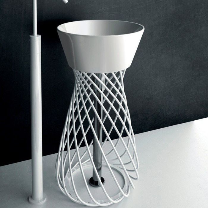 Artceram Wire Консоль металлическая 43х43хh65 см, цвет белый, артикул ACA045 01 00