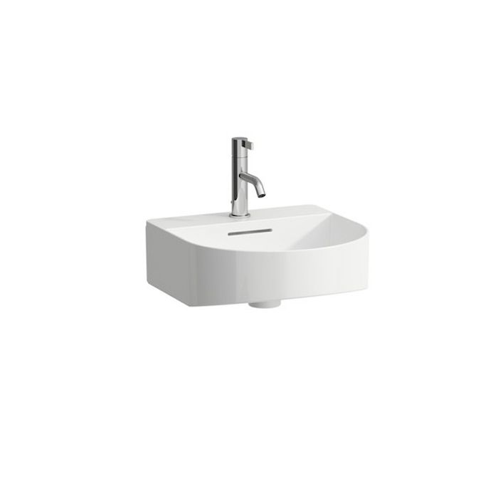 Раковина, Laufen, Sonar, ширина, мм-410, глубина, мм-420, высота, мм-140, отверстия для смесителя-1, цвет-белый Раковина, Laufen, Sonar, ширина, мм-410, глубина, мм-420, высота, мм-140, отверстия для смесителя-1, цвет-белый