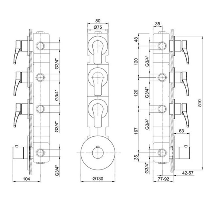 Внутрення часть, Fantini, назначение-смеситель для душа