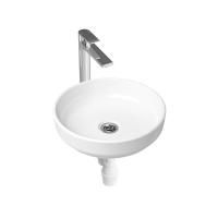 Комплект 3 в 1 Lavinia Boho Bathroom Sink Slim 21510088, накладная фарфоровая раковина 40 см, смеситель, пластиковый сифон