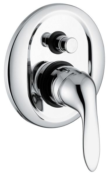 Emmevi Neco, однорычажный встраиваемый смеситель для душа с дивертером на 2 выхода, цвет хром