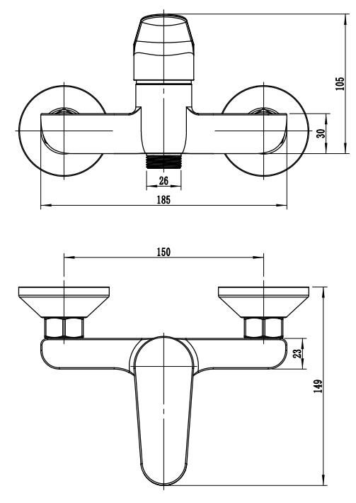 Смеситель для душа ESKO Kazan KZ80
