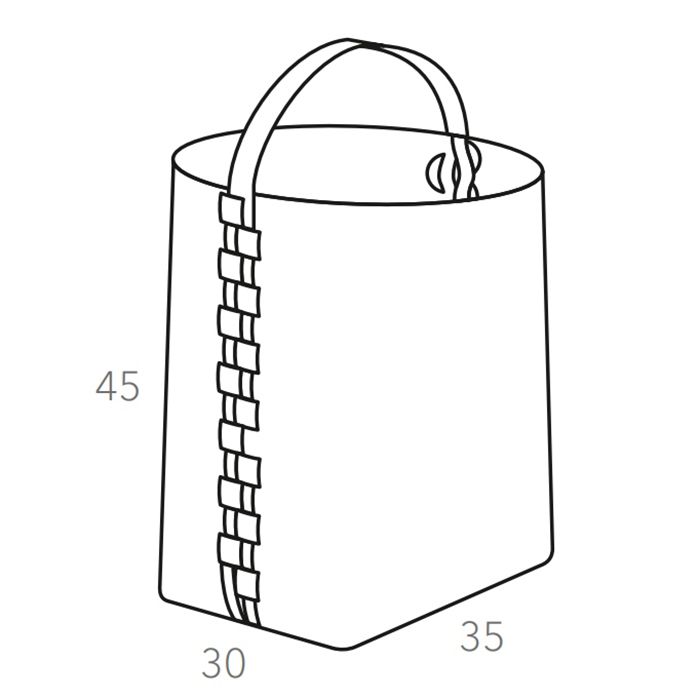 ADJ Корзина Helena, 35x30xH45 см., цвет: шоколад/капучино