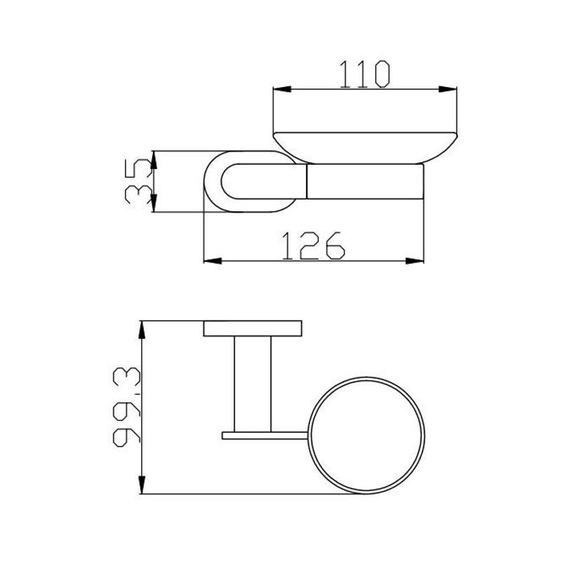 Мыльница Rav Slezak YUKON YUA0300, хром, артикул YUA0300