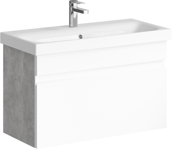 Smart Тумба под умывальник подвесная , цвет бетон светлый SRT0108BS, ТМ «AQWELLA»