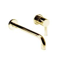 Bongio ON Смеситель для раковины встраиваемый, излив 220 мм, цвет матовое французское золото (без внутр части 09761)