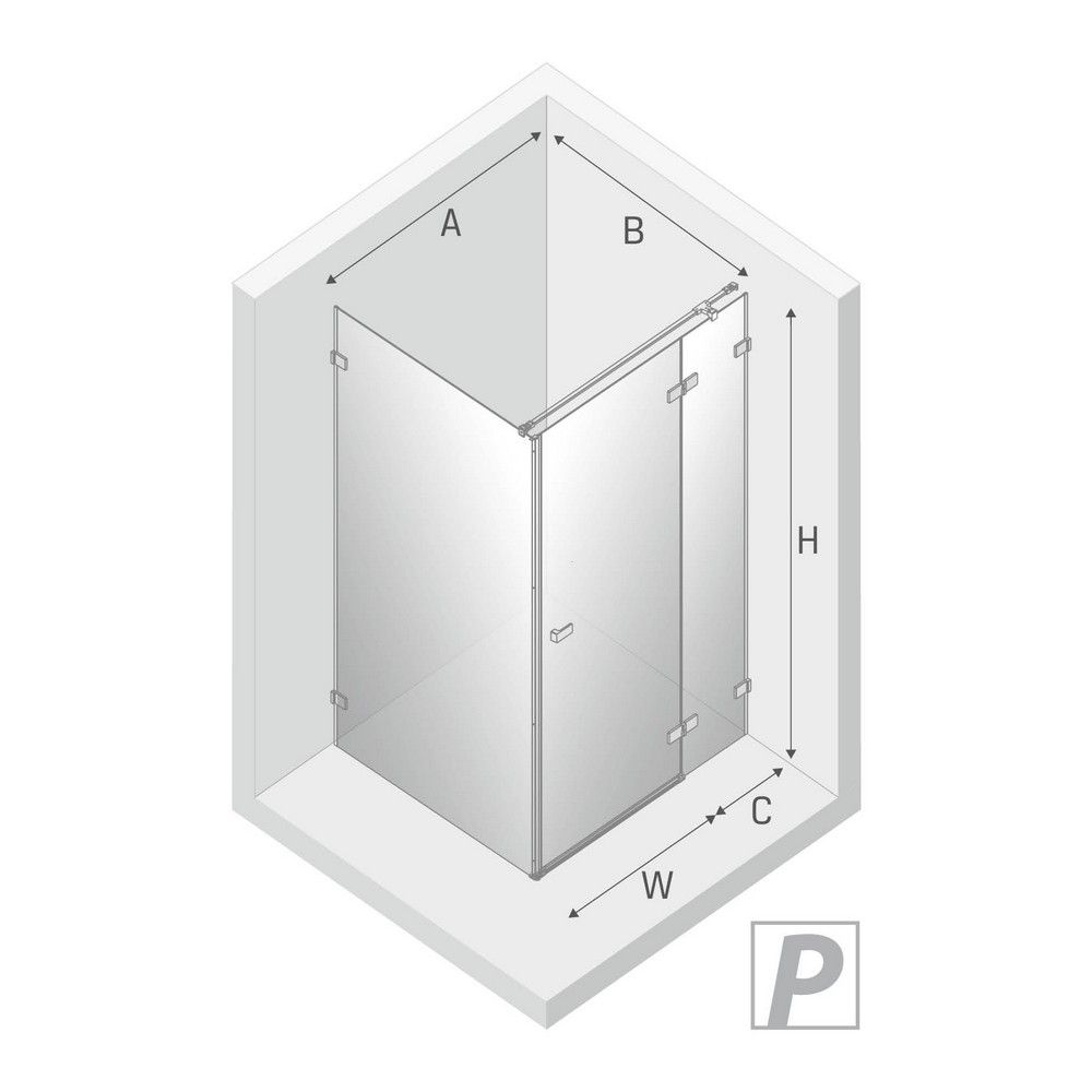 Душевое ограждение NEW TRENDY AVEXA BLACK 120x100x200 EXK-1603 (черный)