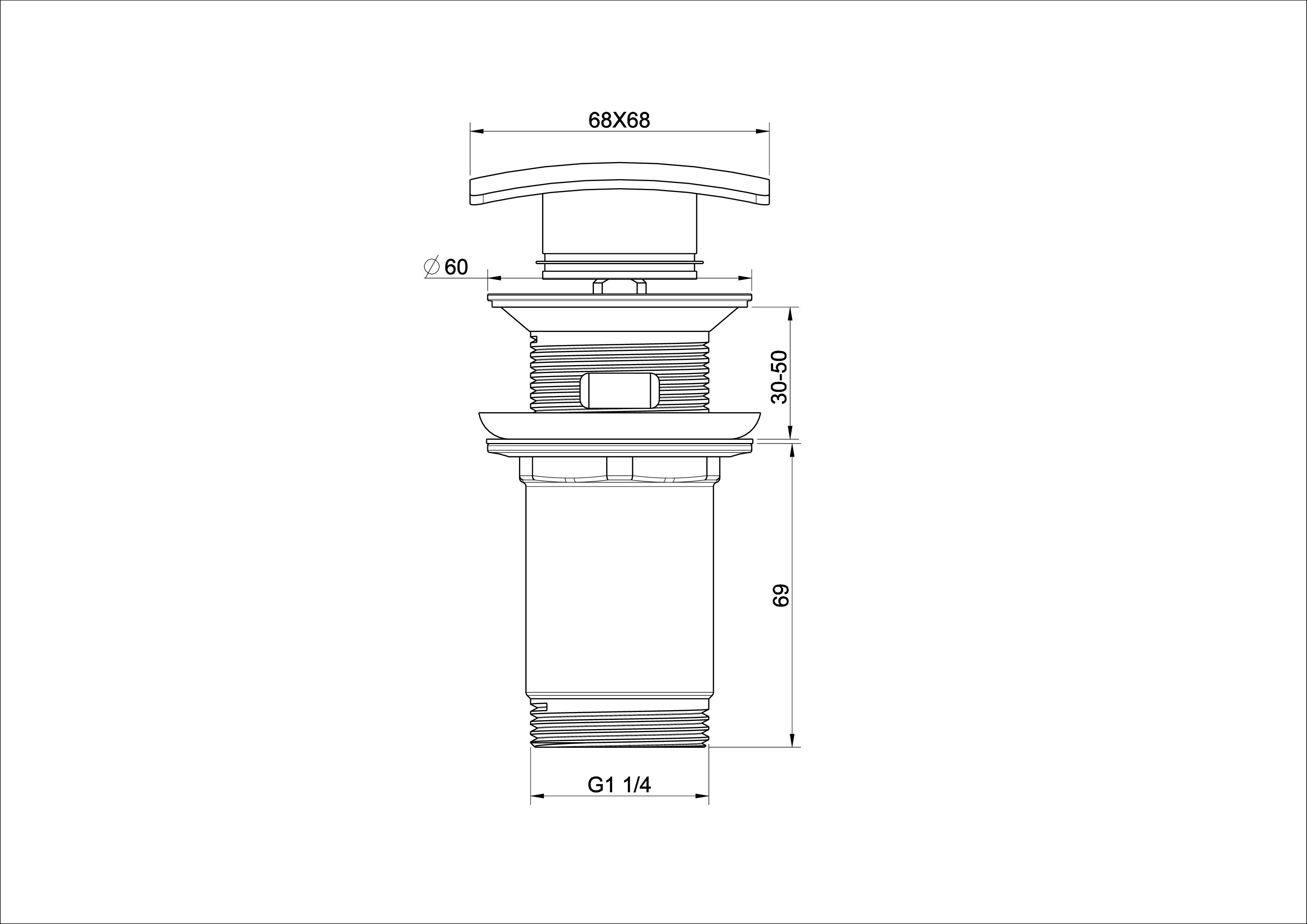 Донный клапан для раковины WONZON & WOGHAND, Черный матовый (WW-88SS08-MB) Донный клапан для раковины WONZON & WOGHAND, Черный матовый (WW-88SS08-MB)