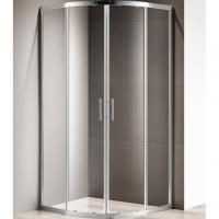 Душевой уголок Cezares Momento R-2 100х100 профиль Хром стекло прозрачное