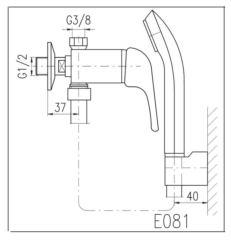 Смеситель для душа Rav Slezak E080.1/1