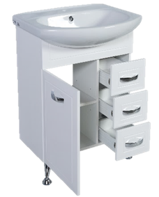 Тумба RUSH напольная FIJI 65 Белый глянец (д/раковины Балтика 65) (FIS18165W), артикул FIS18165W