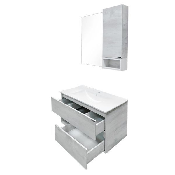 Тумба с раковиной Comforty Турин 90 4147127 подвесная Дуб белый