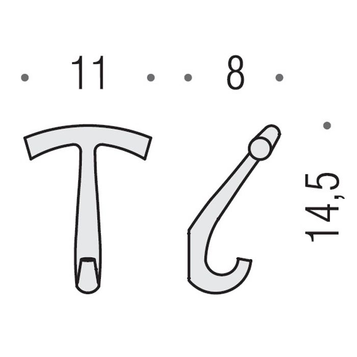 Colombo Luna Крючок, цвет: хром Colombo Luna Крючок, цвет: хром