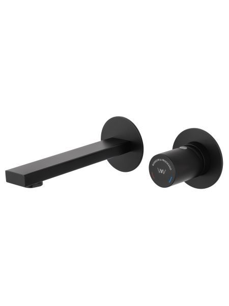 Смеситель для раковины встраиваемый WONZON & WOGHAND, Черный матовый (WW-105-MB)