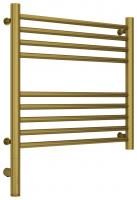 Полотенцесушитель электрический "БОГЕМА 3.0" прямая 500х500 / МЭМ левый (Состаренная латунь)