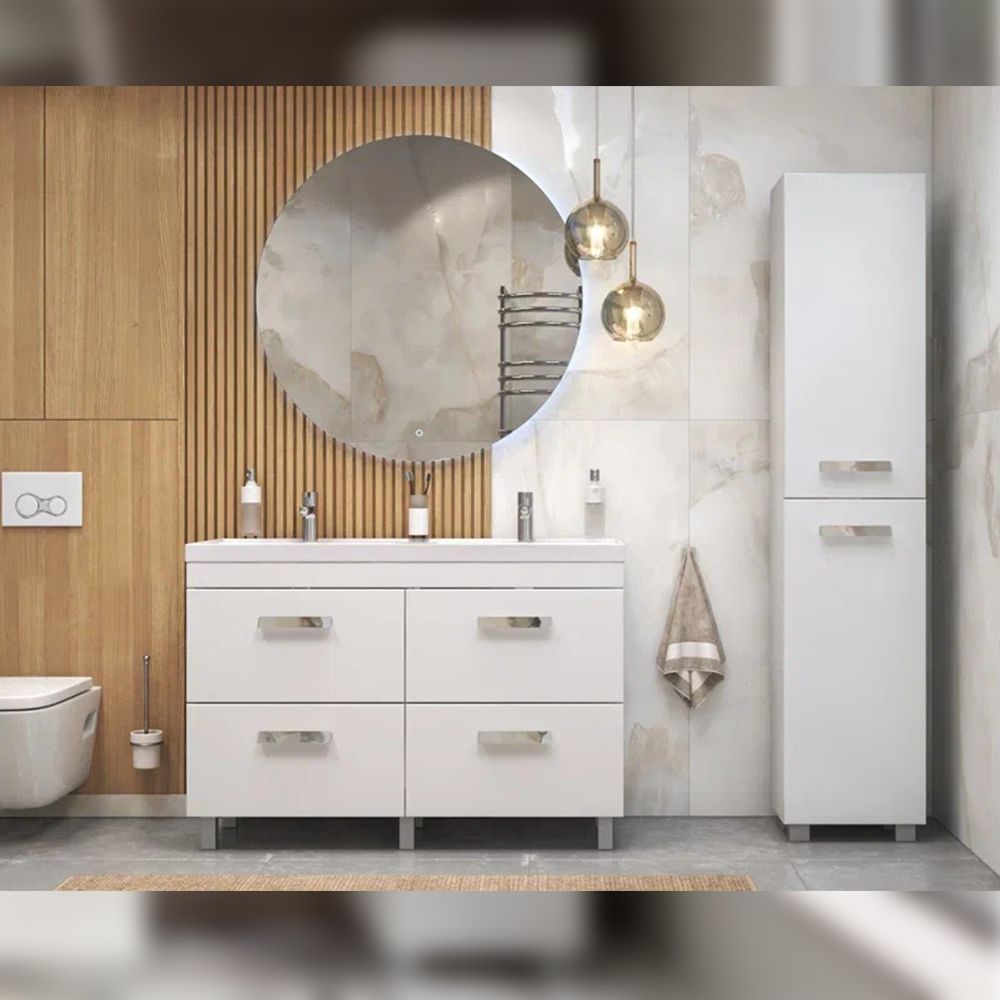 Пенал (40см) Velvex Orlando pn.ORL.40, белый матовый, артикул pn.ORL.40 белый матовый