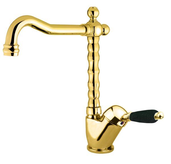 Смеситель для раковины Fiore IMPERIAL BLACK 89OO2245, золото