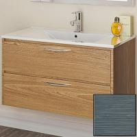 Тумба с раковиной SanVit Мэри-2 100 kmery1002 с фактурой под дерево подвесная Шелк Сталь Тумба с раковиной SanVit Мэри-2 100 kmery1002 с фактурой под дерево подвесная Шелк Сталь