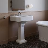 DEVON Blue Раковина 71х24х56,5 cм., из WHITE TEC PLUS на 3 отв под смеситель, цвет белый (можно комплектовать пьедесталом BLUESCOL_WTP)