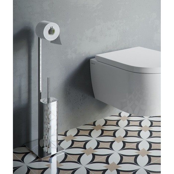 Ершик напольный с бумагодержателем EXCELLENT Riko (хром) Ершик напольный с бумагодержателем EXCELLENT Riko (хром)