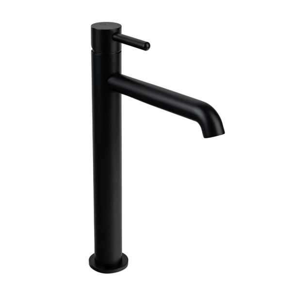 Смеситель для раковины высокий FILARETE Roun FL6020BL, черный
